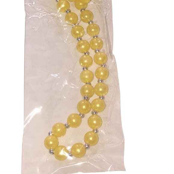 Fashion Jewelry Yellow Bead Necklace Set With Matching Ring & Earrings - Picture 6 of 7